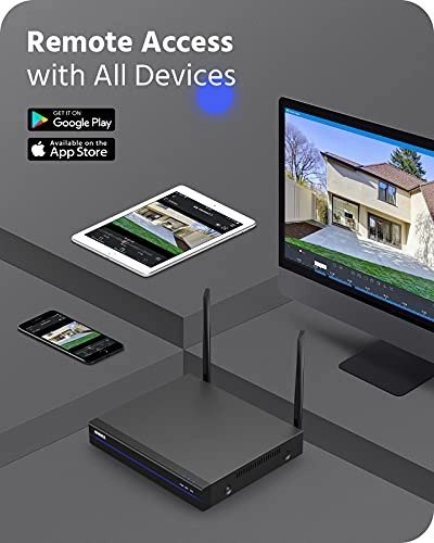 WS300 - 8CH 5MP + 3MP Wireless Security Camera - 4x