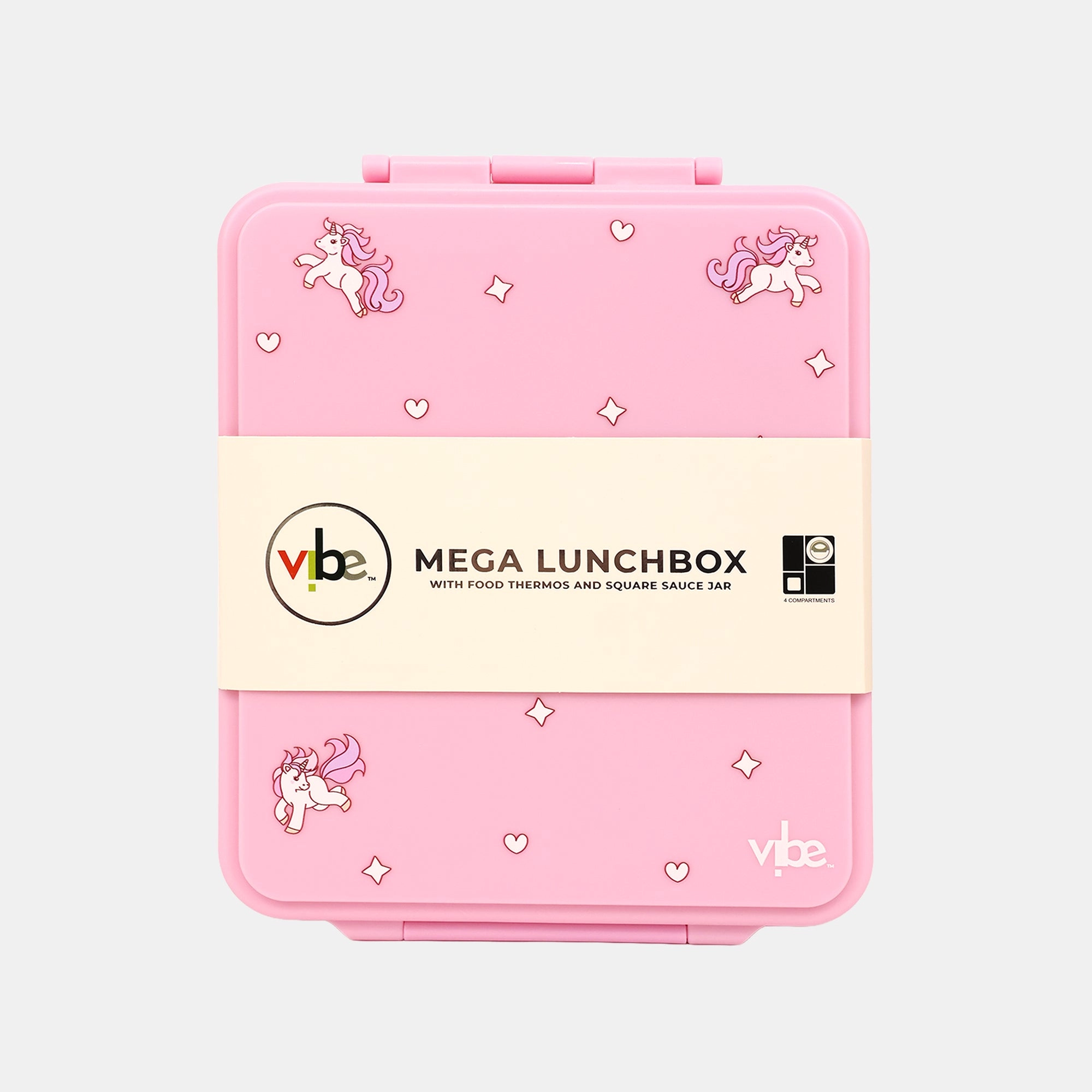 Vibe Unicorn Mega Lunch Box - Pink Unicorn
