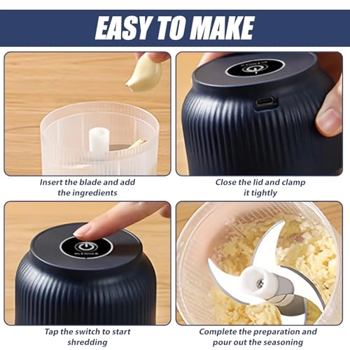 Mini Electric Chopper - 300 ml Battery USB Pack