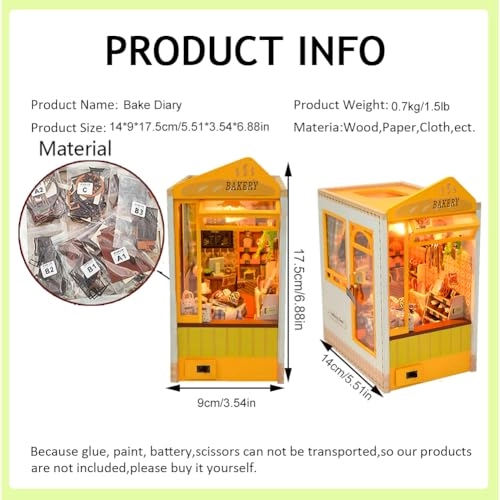 DIY Miniature House Kit - Bakery Shop