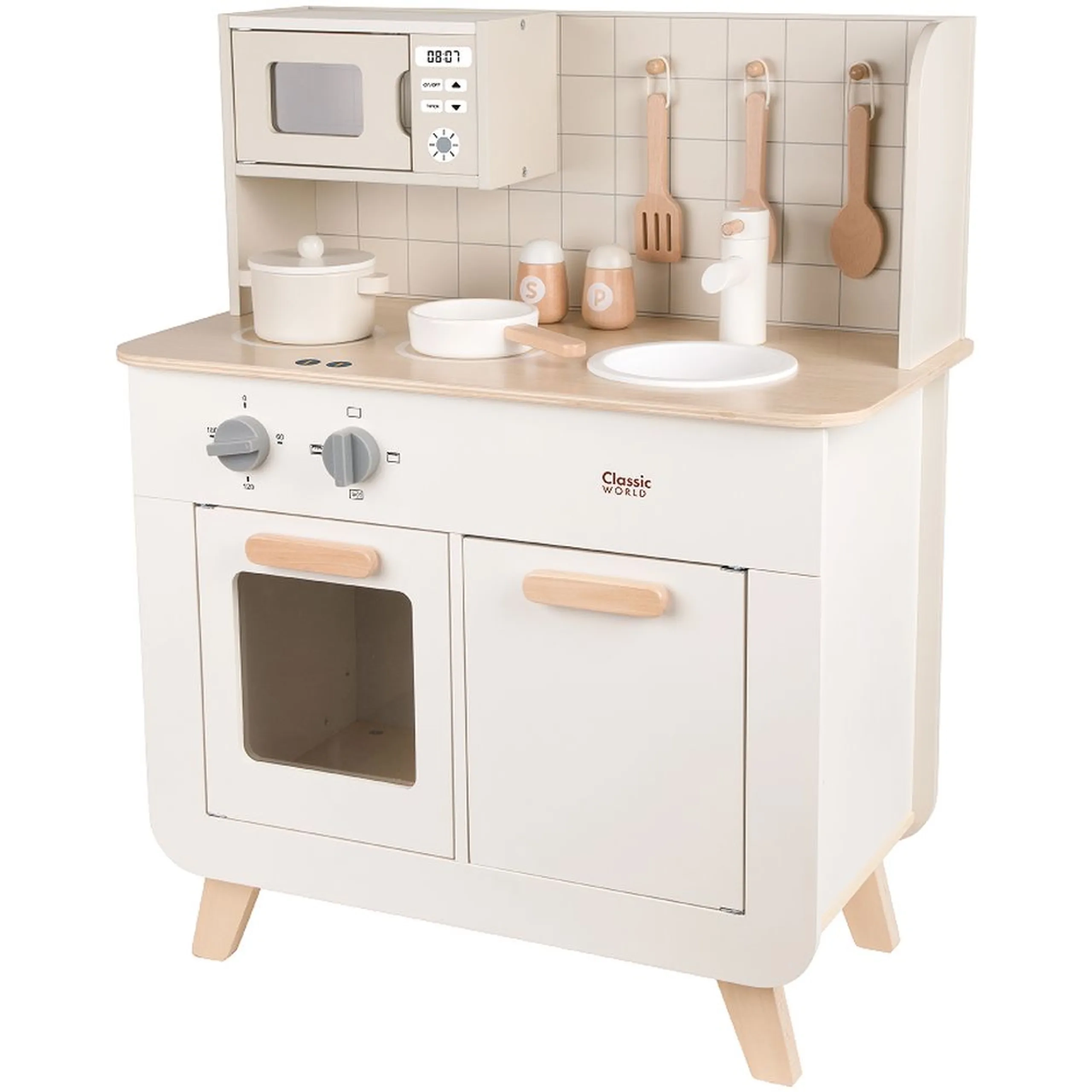 Elite Chefs Wooden Play Kitchen - 11 pcs (30284065-CIHL-50623)