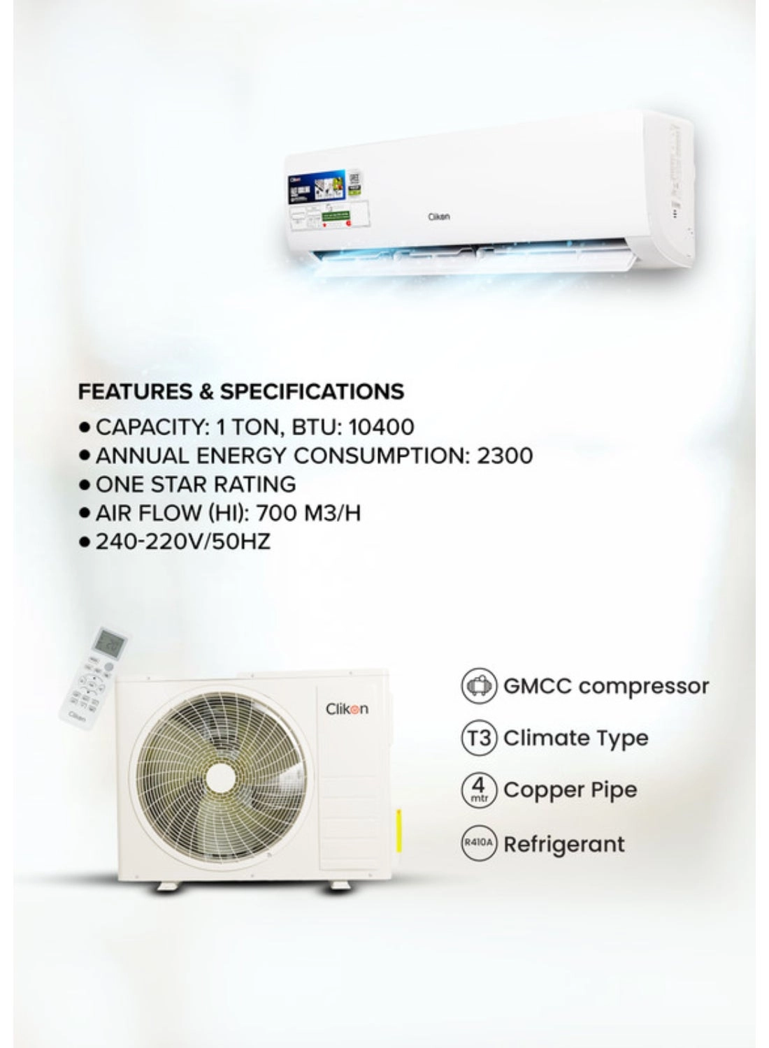 CK113 - 1 Ton 12000 BTU GMCC Compressor