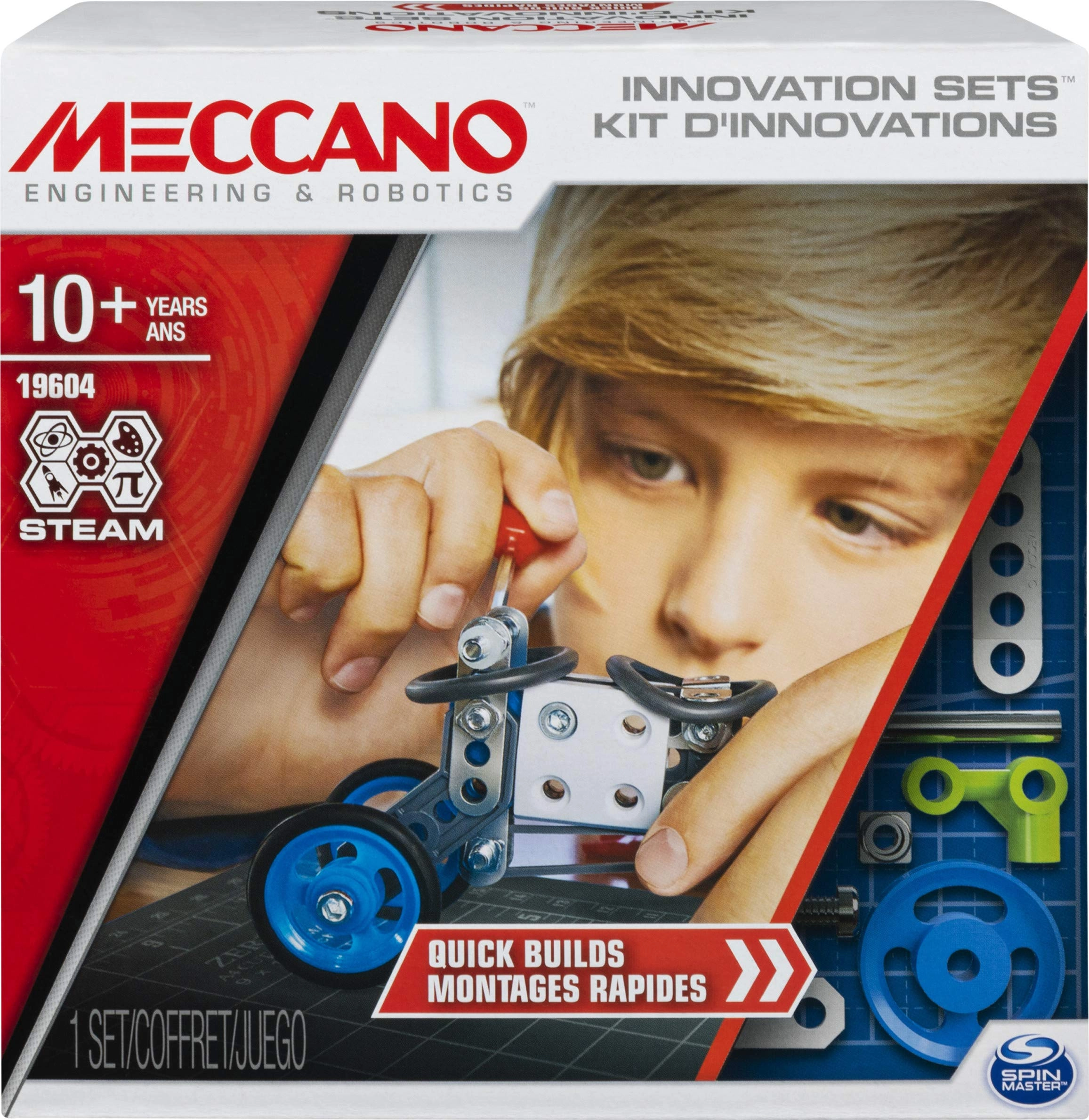 Spin Master 6047095 - Quick S.T.E.A.M. Building Kit with Real Tools for ages 8+