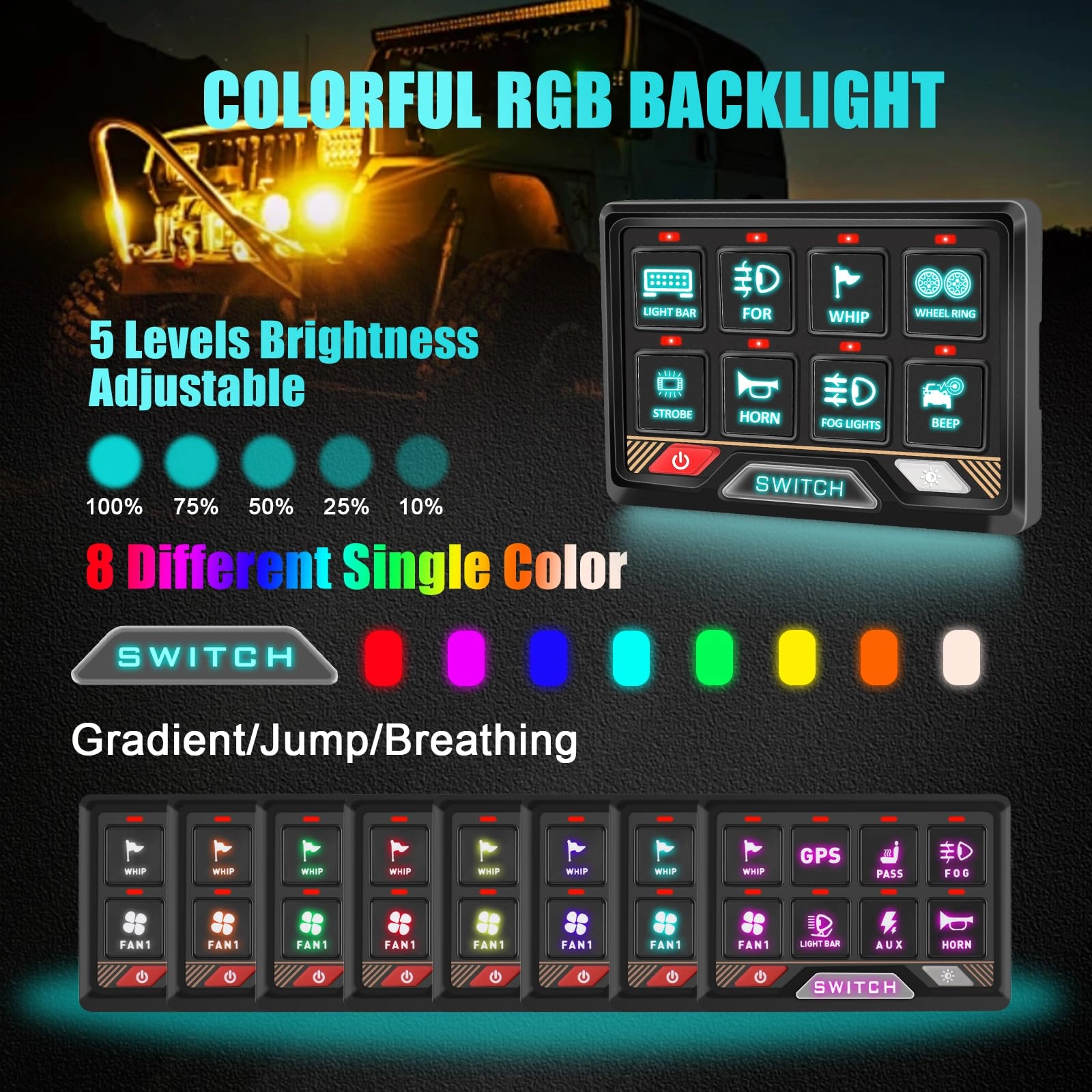 RGB Switch Panel - APP Control Bluetooth Dimmable