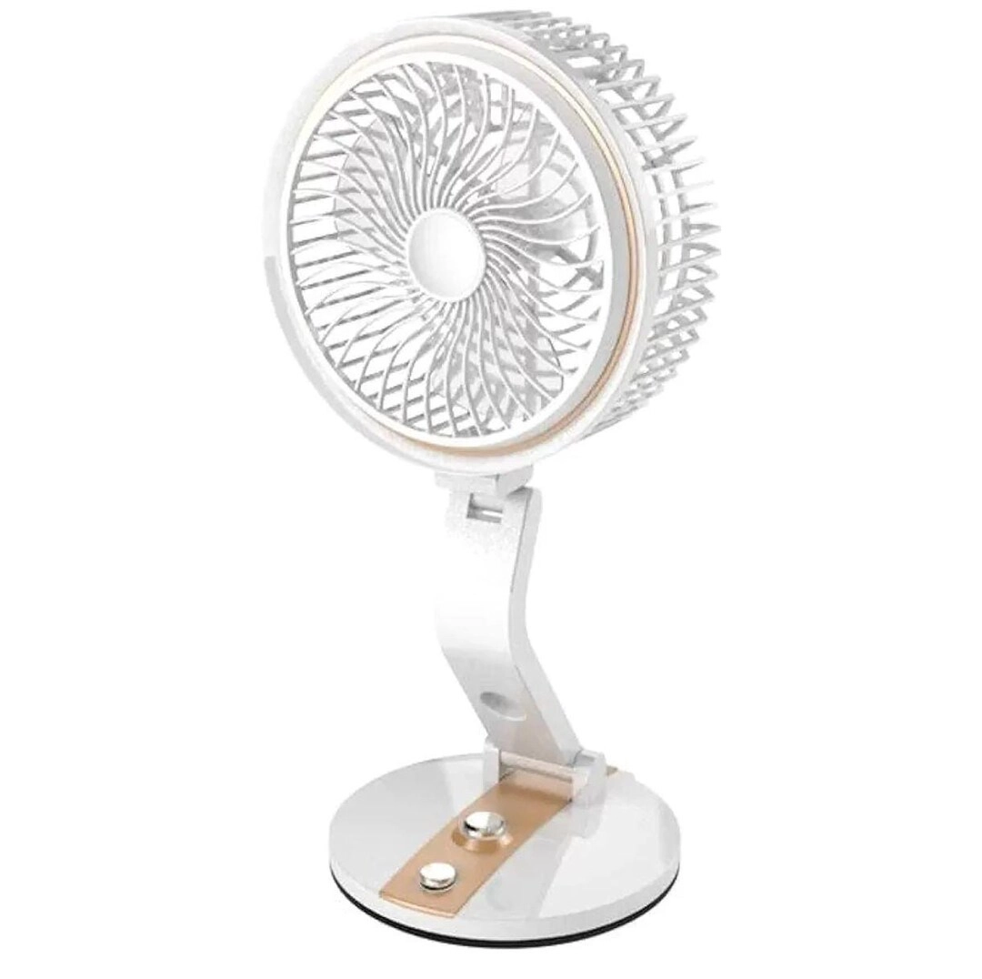 Silvonix Portable Rechargeable Fan with LED Light - 3 Speed 8 Hours 180° Rotating
