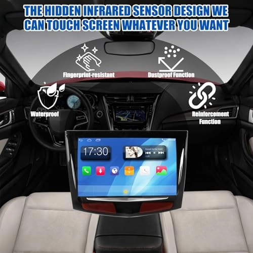 CUE Touch Screen Display - Compatible with 2013-2017 ATS Escalade SRX XTS CTS CTS-V Includes Trim Removal Tool