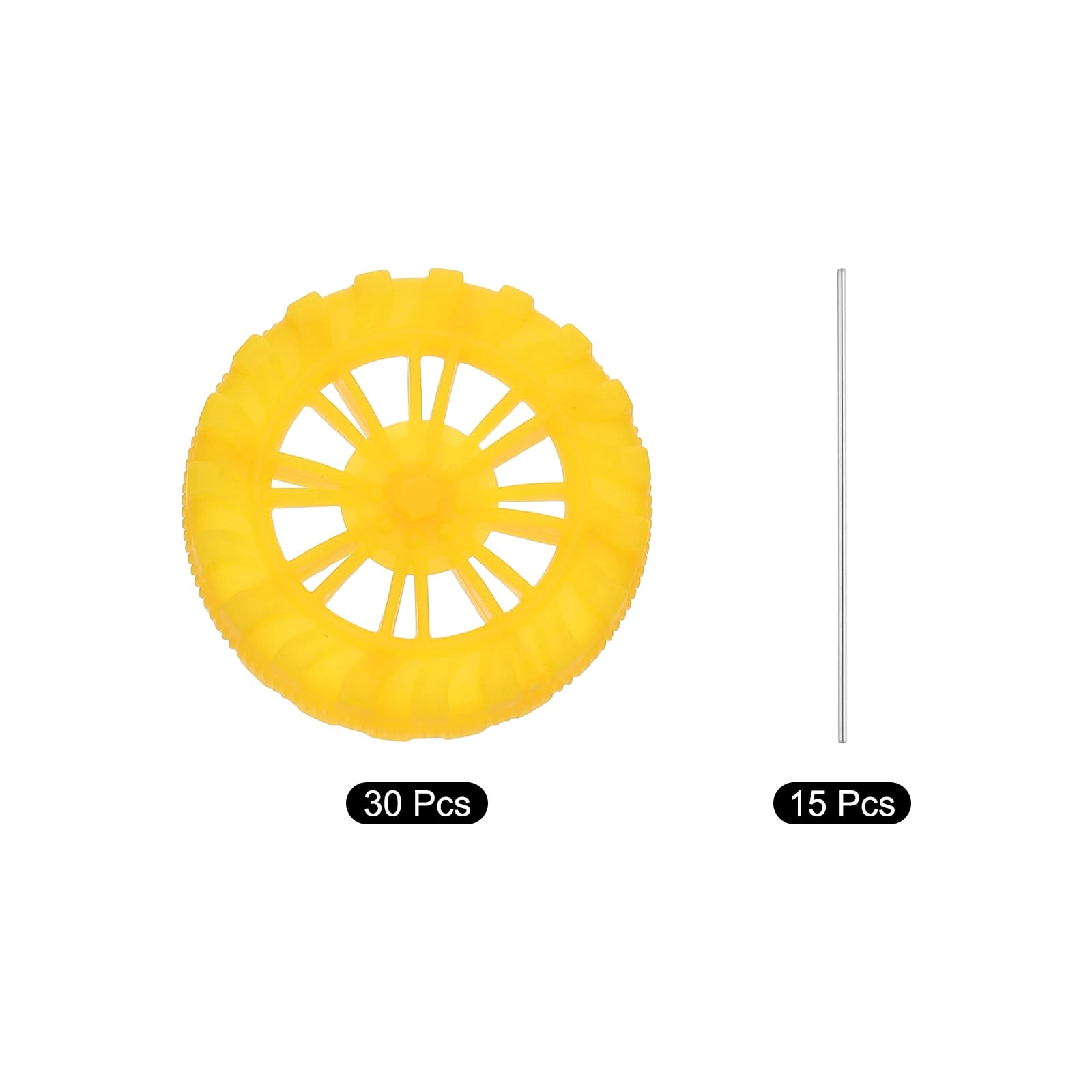 Small Plastic Wheels - 30pcs 30x8mm 2x100mm