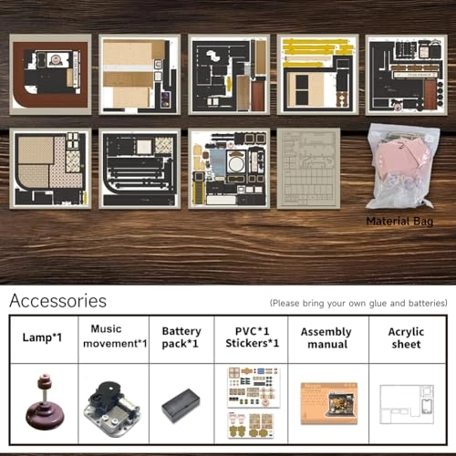 Miniature Wooden Dollhouse Furniture Kit - Creative Room 1:24