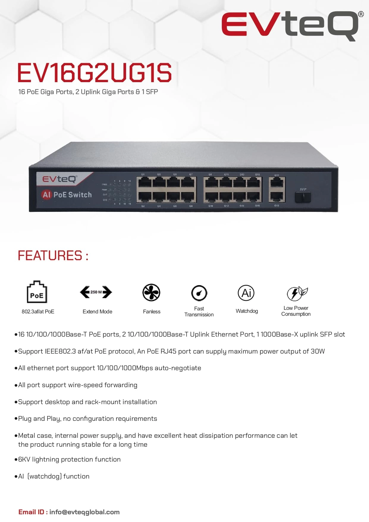EV-16G-2UG-1S 16-ports