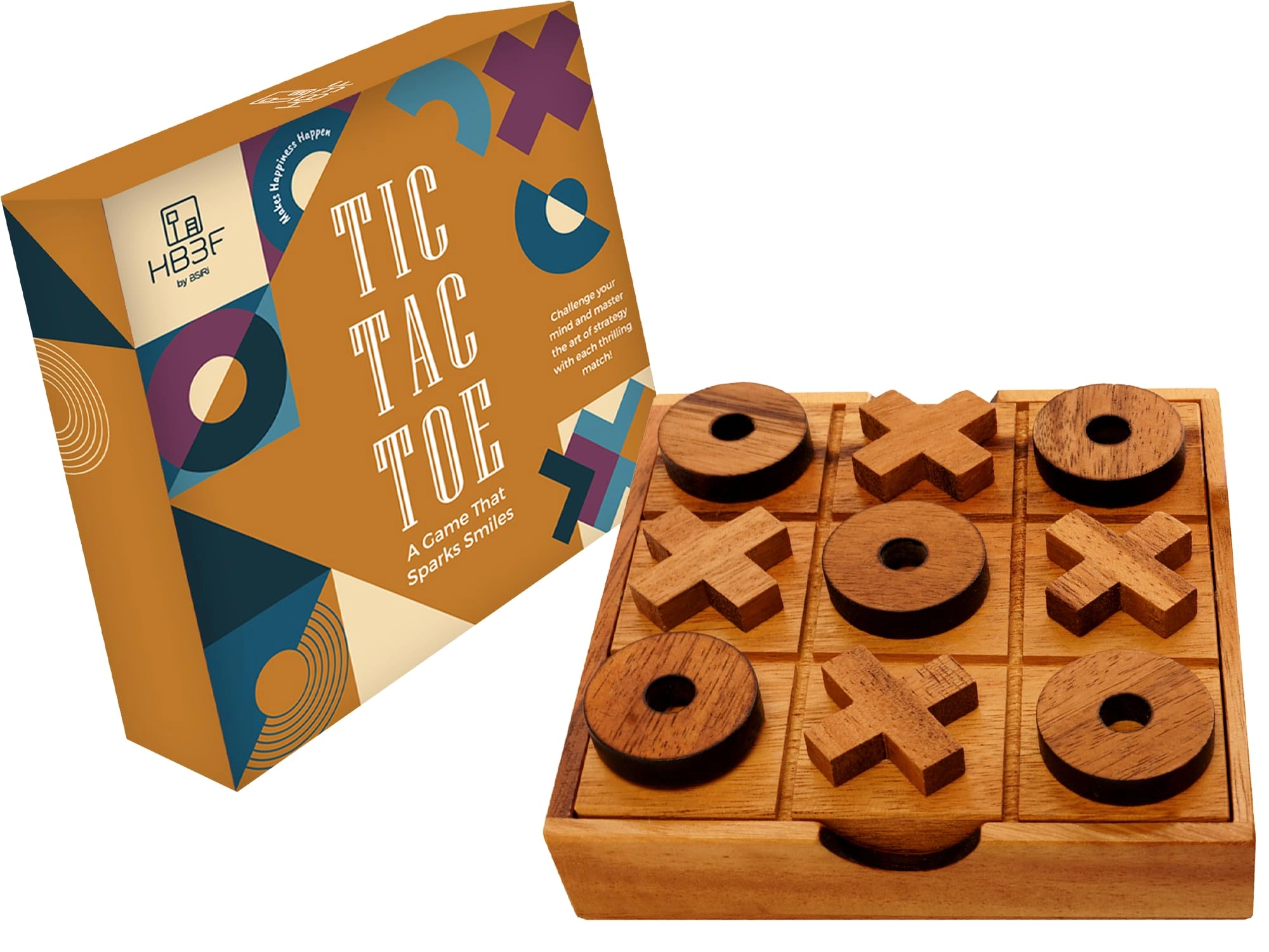 BSIRI TicTacToe Wooden Puzzle (GP415) - 12 pcs