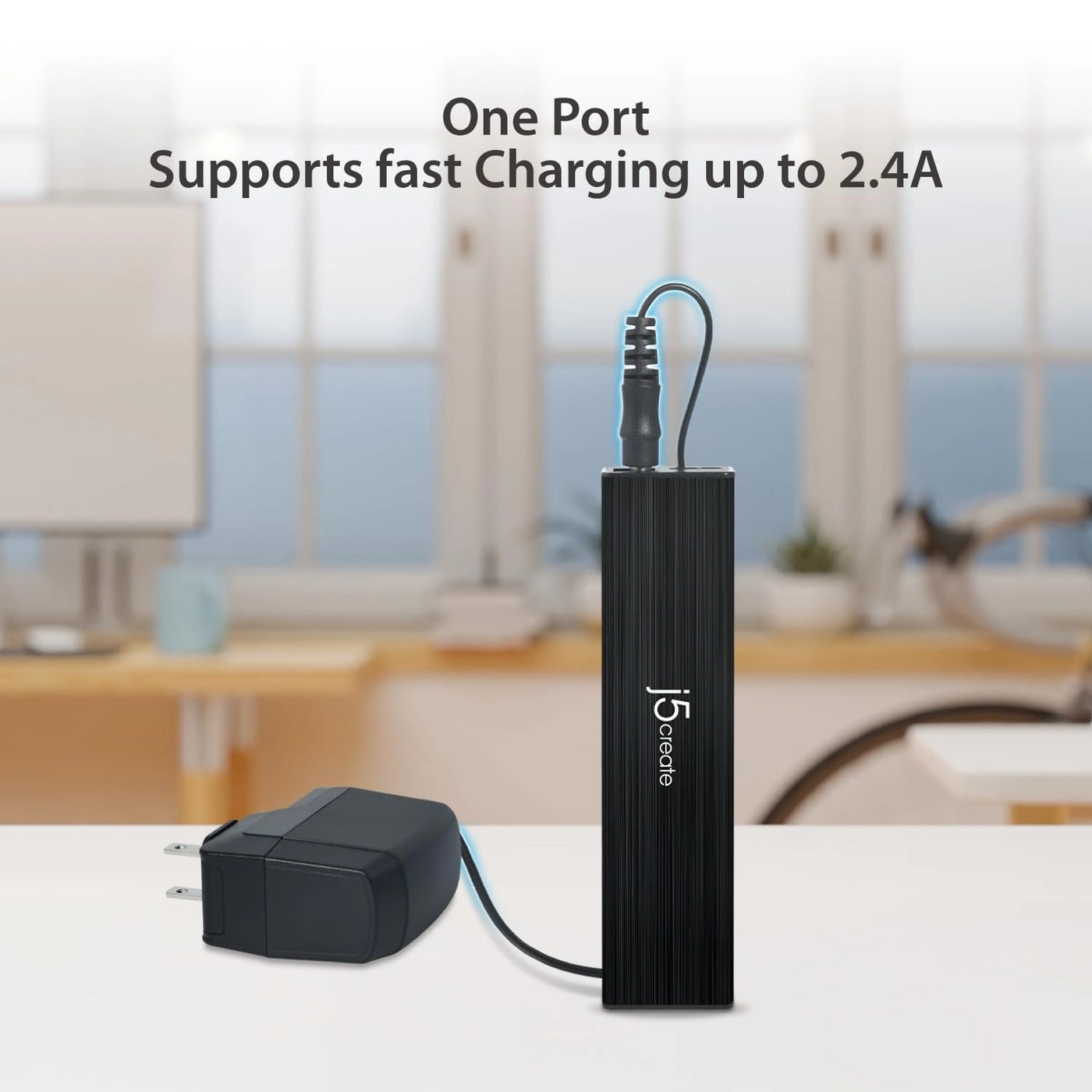 7-Port USB 3.0 Data Hub - 3.3 ft Extended Cable 20W Power Adapter Included