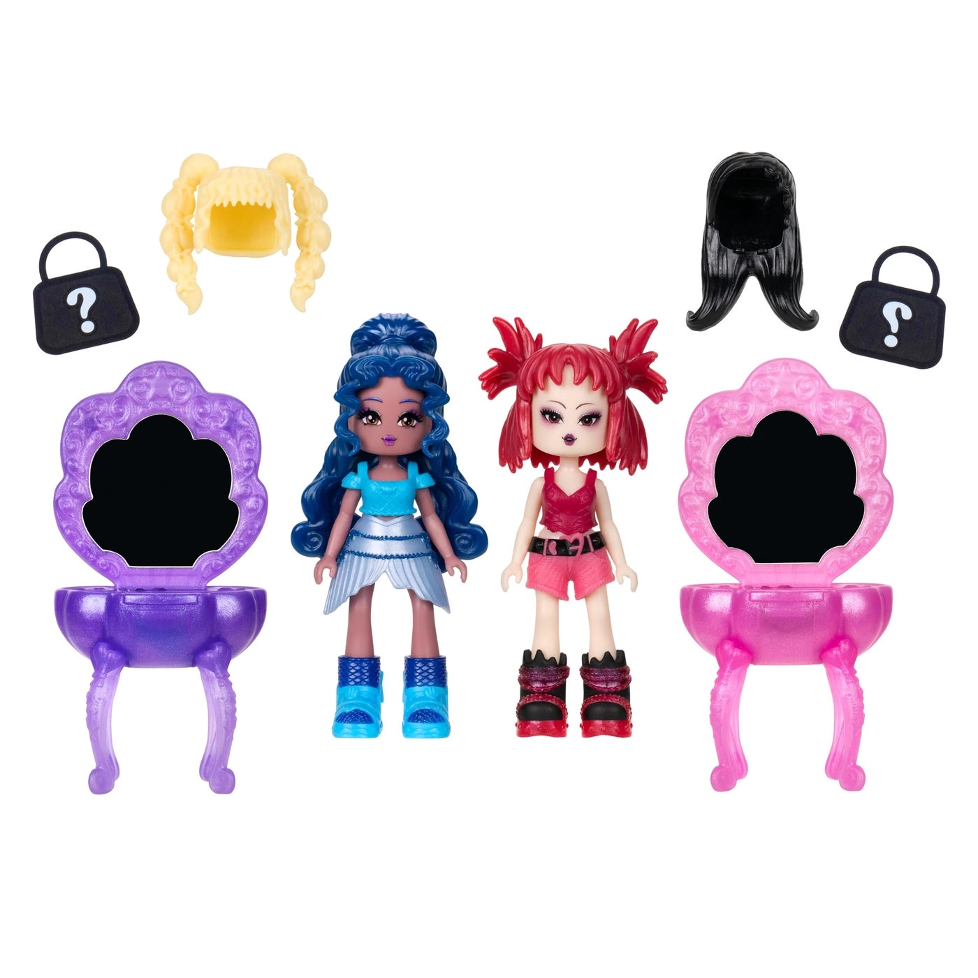 Royale & High Surprise Vanity - 2-Pack + Series 2 Doll - 2 + Additional Wig - 2 + Mystery Item - 2 Virtual Item Code Included Ages 5+