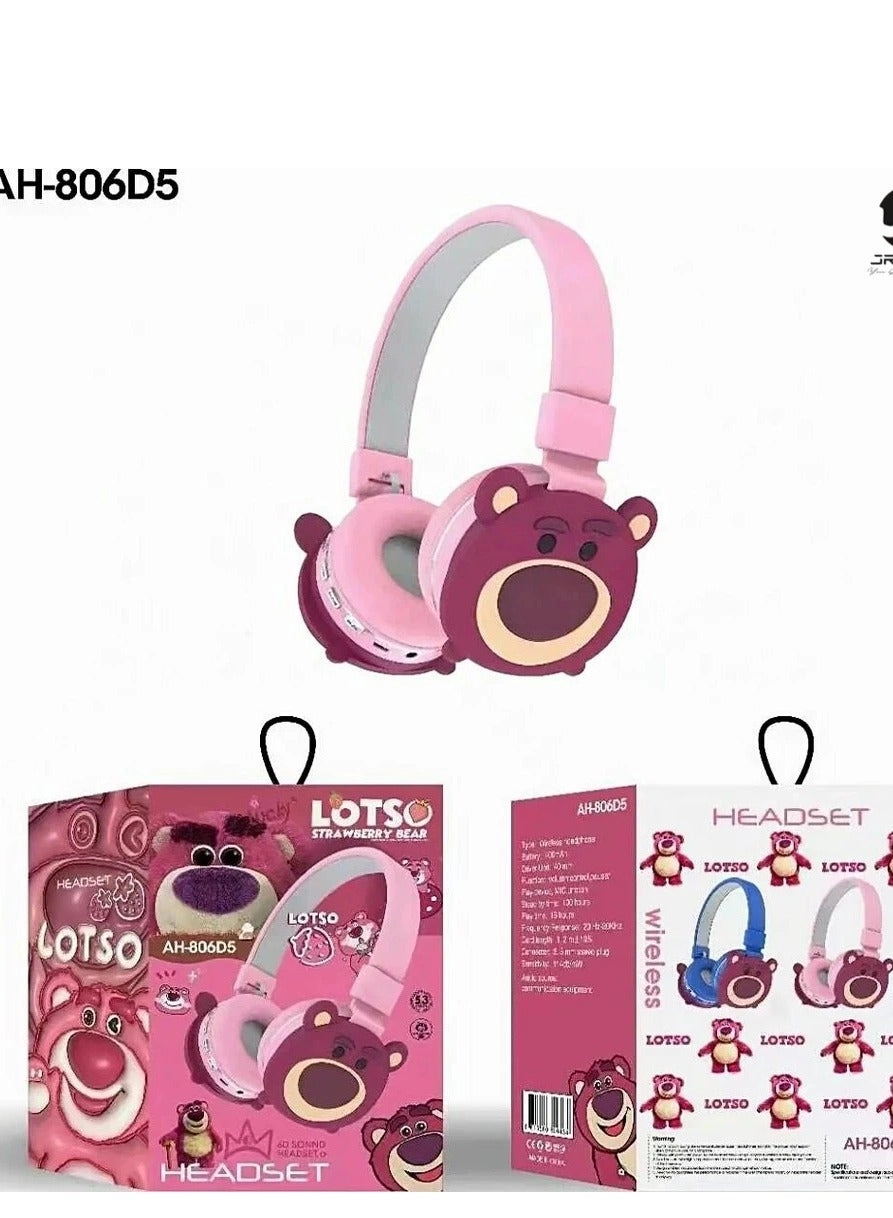 Strawberry bear Wireless Headphone