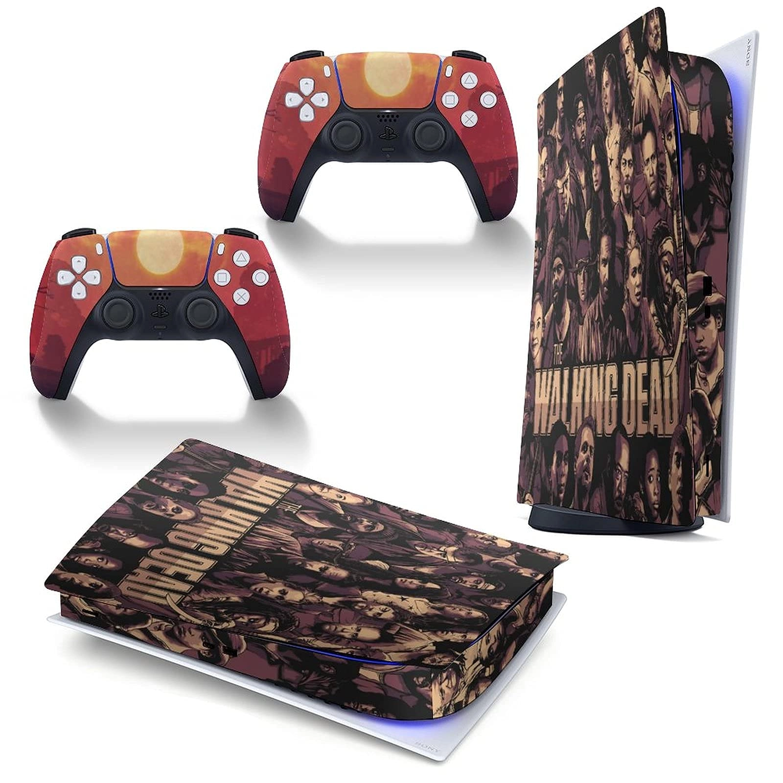 DCDCD PS5 Console Skin - Playstation 5 Disk Edition (Digital Version) + PS5 Controller Skin