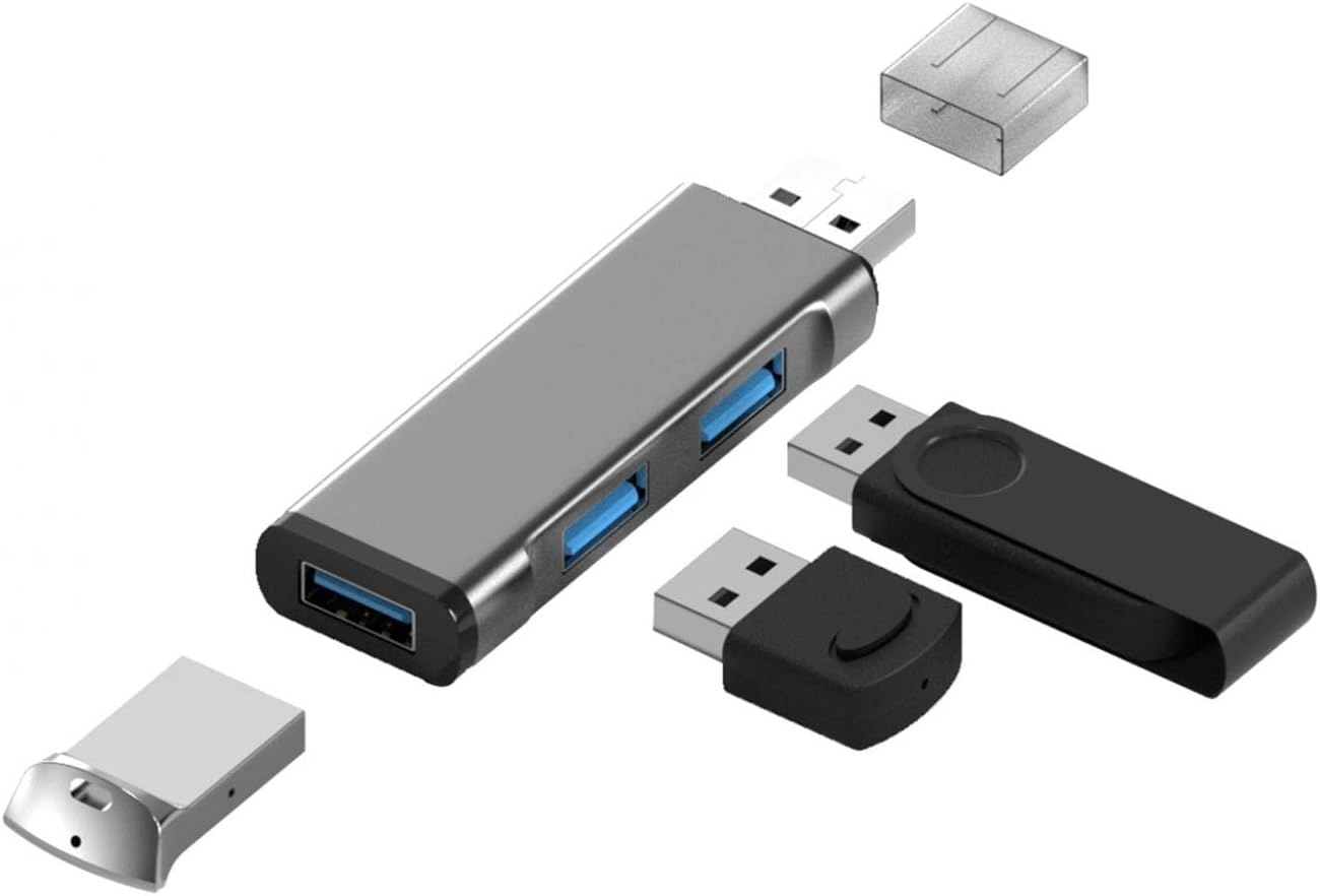 USB C Hub Multiport Adapter - 3 Port USB 3.0 Black