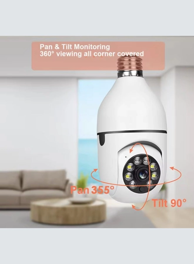 360 Degree Wireless WIFI Light Bulb Security Camera