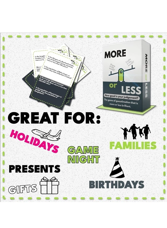 More Or Less? ：How Good Is Your Judgement? - Card Game
