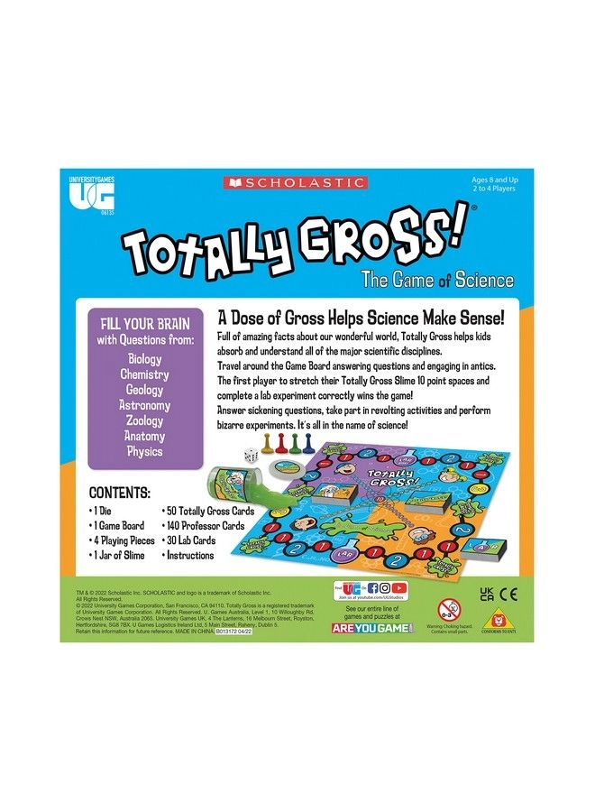 Totally Gross Game Of Science - Real Slime 2 to 4 Players 6 years+