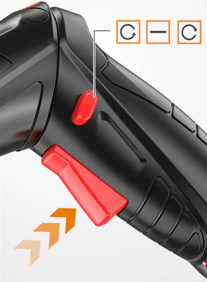 Electric Screwdriver Set - 47 Pcs Rechargeable Pivoting Handle