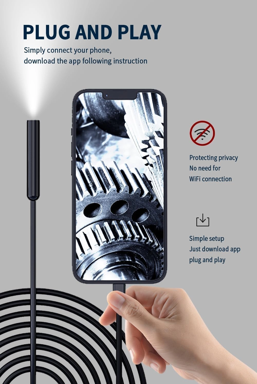 USB Endoscope Camera - Type-C IP68 waterproof