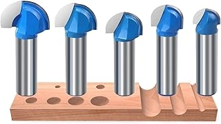 ROOCBIT Core Box Router Bit Set - 5/8" 3/4" 7/8" 1" 1-1/8" 1/2 Inch 5PCS