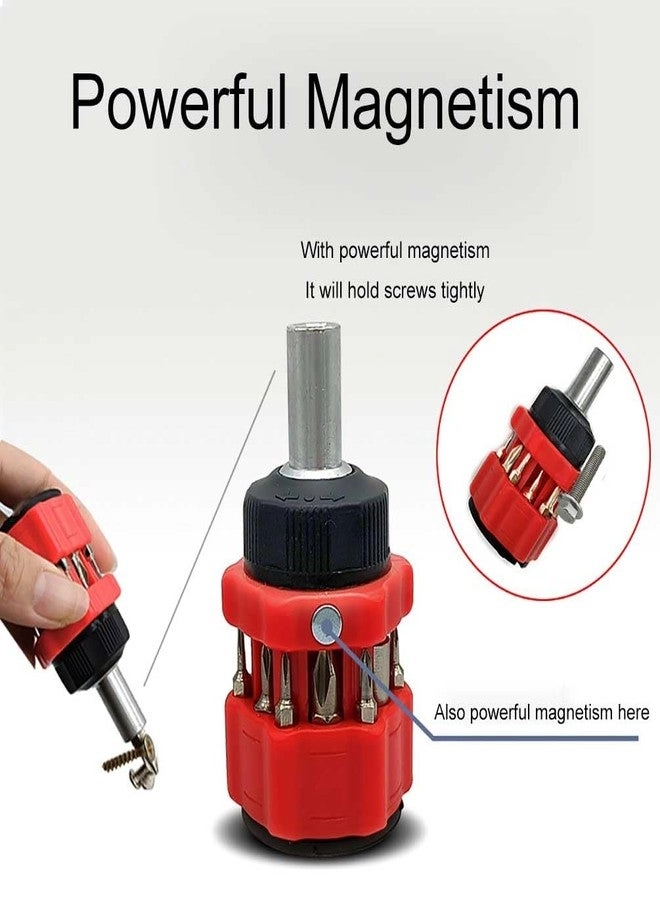 Ratchet Stubby Sloted and Phillips Screwdriver Set (14 Pcs)