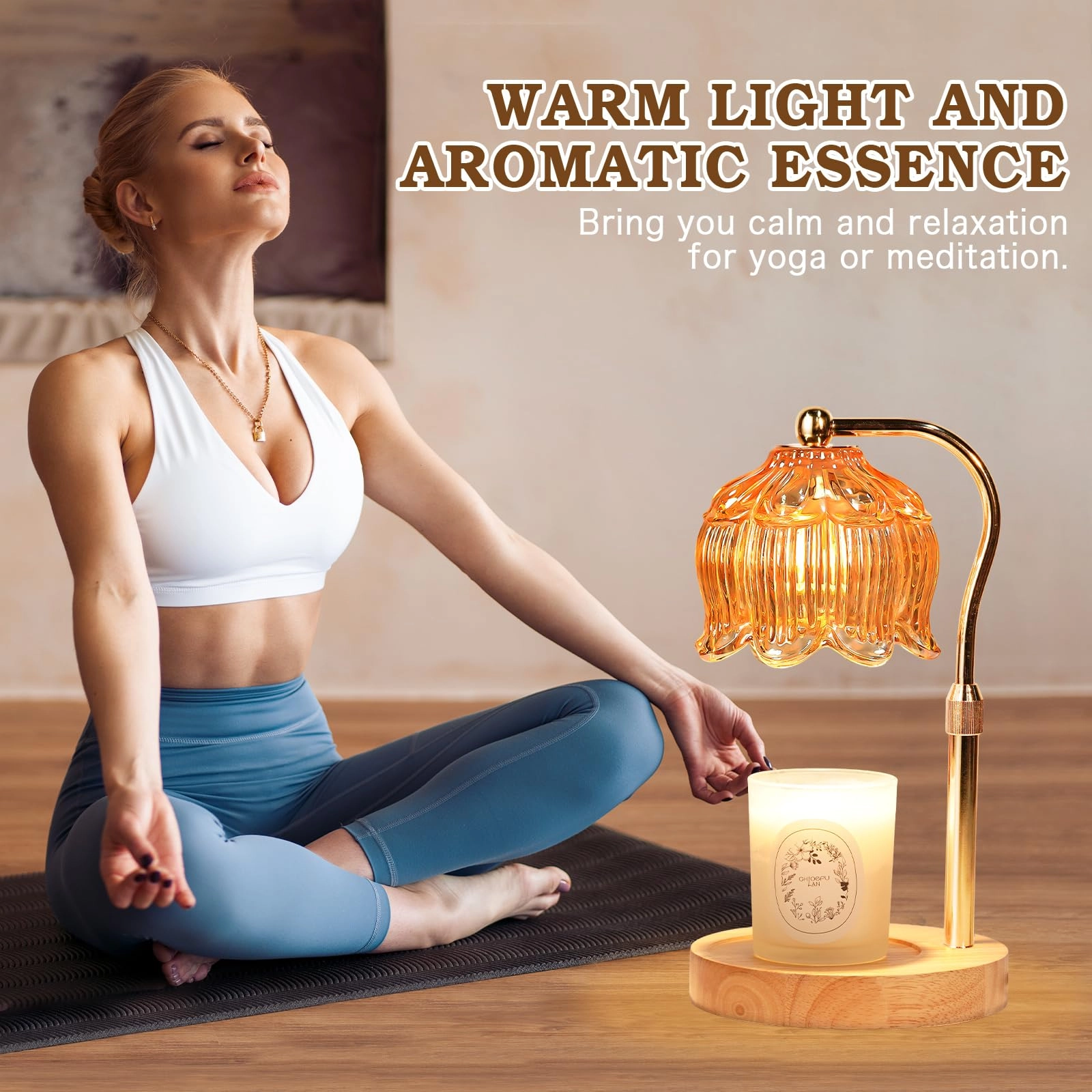 Candle Warmer Lamp - Height Adjustable Timer 2 Bulbs