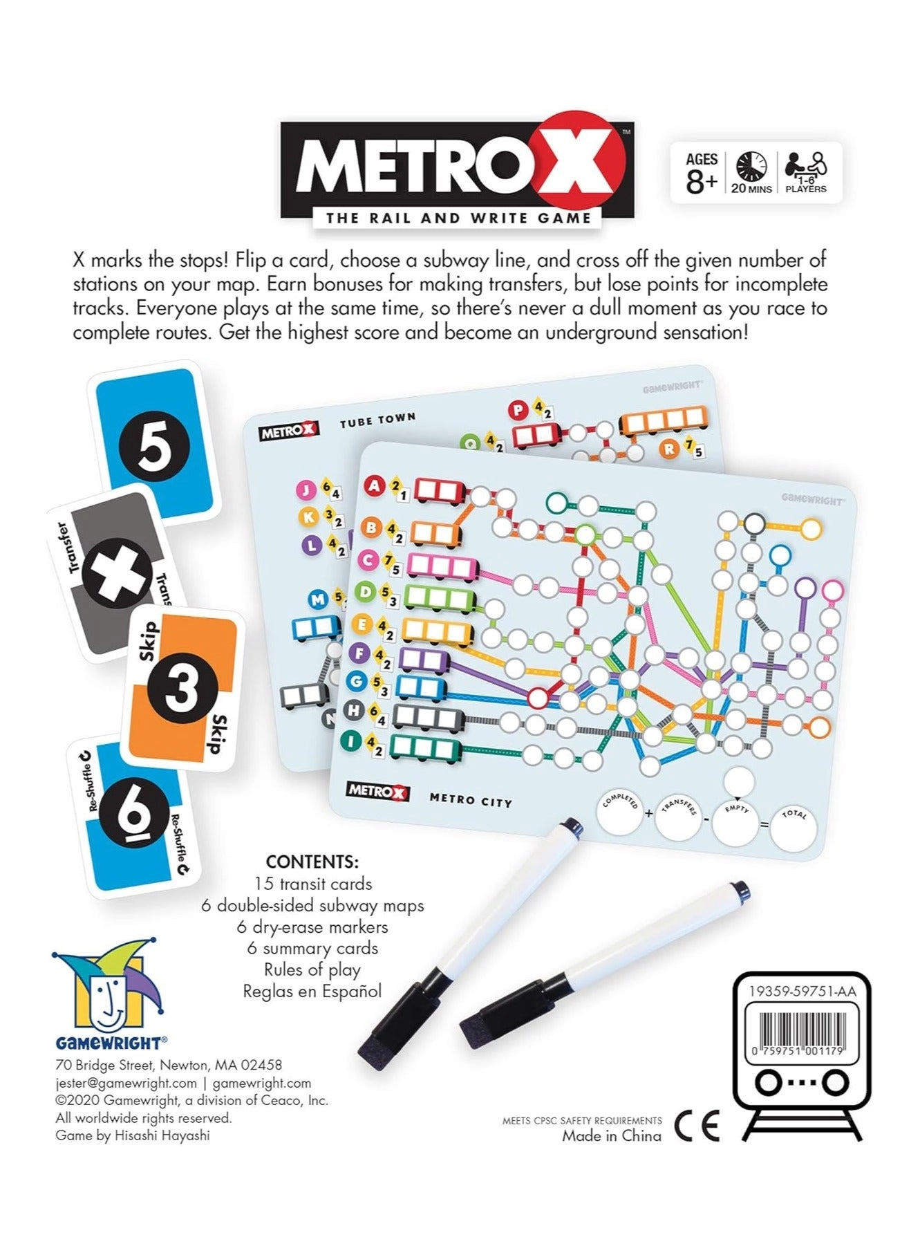 Metro X - The Rail & Write Game