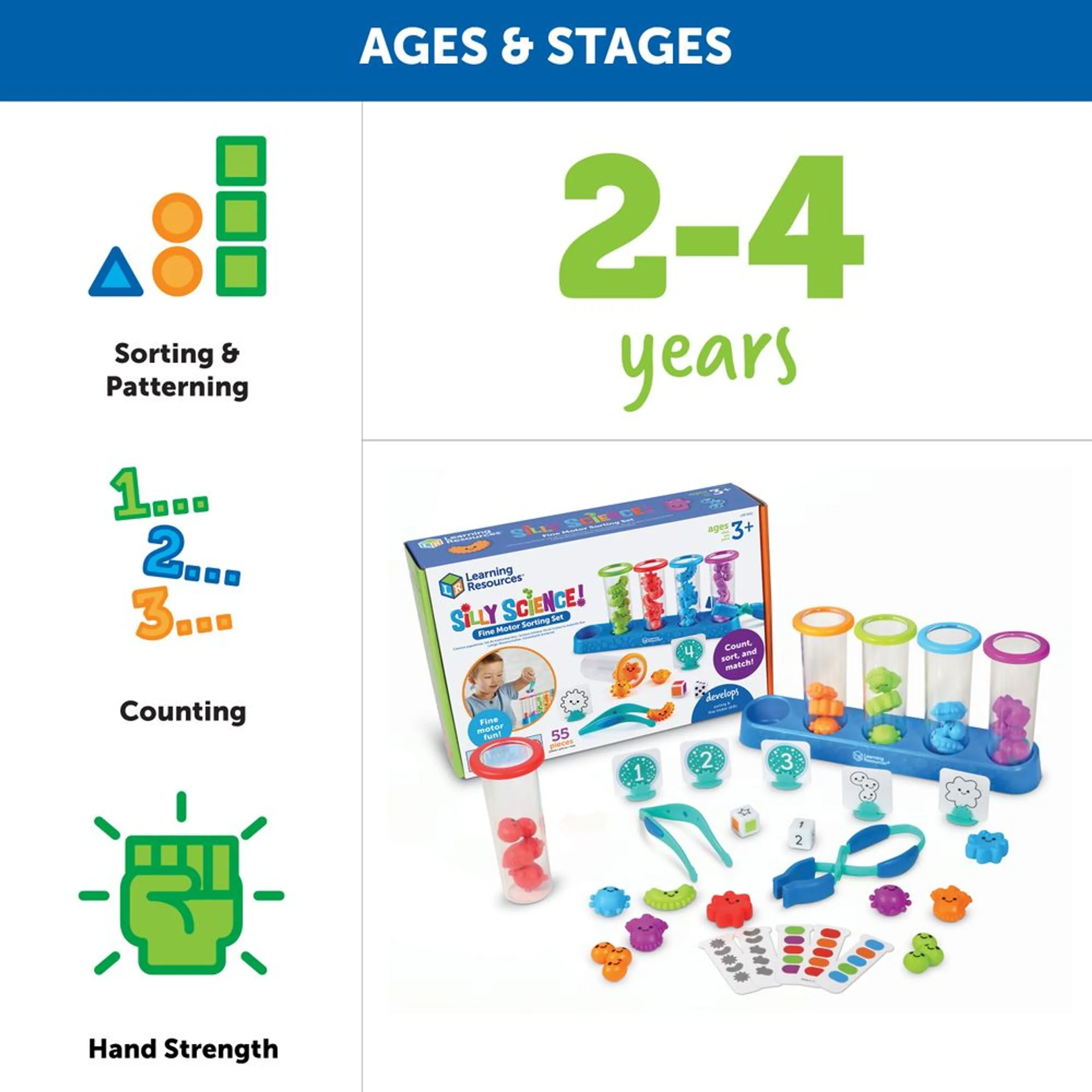 Silly Science Fine Motor Set - Suitable for 3 years and above