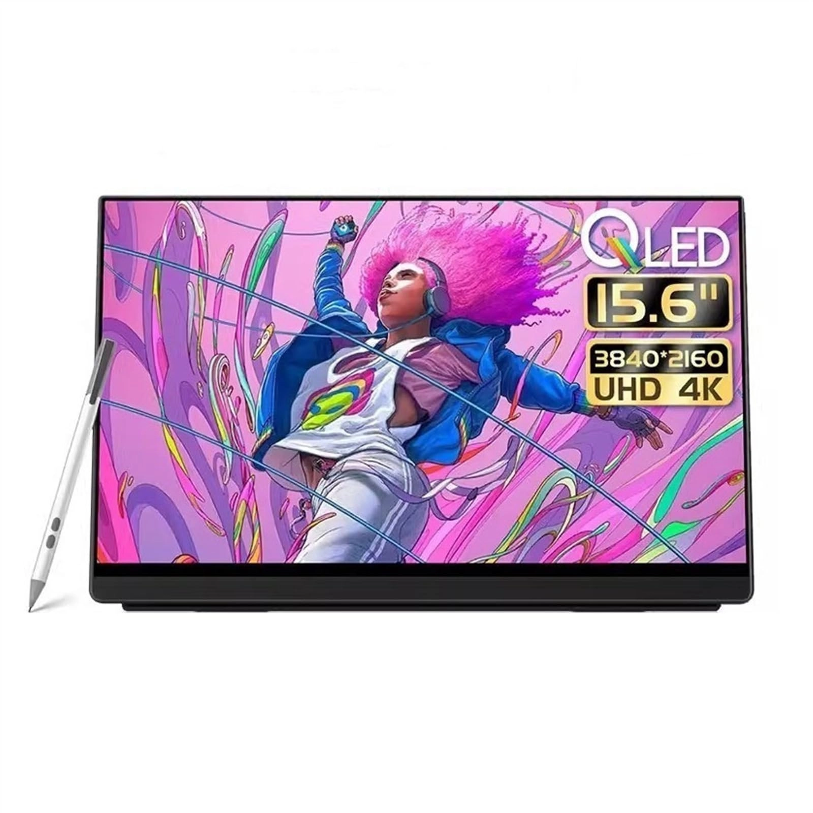 oP0qRsTN Portable Monitor - wpenshiDM125 15.6 Inch 4K