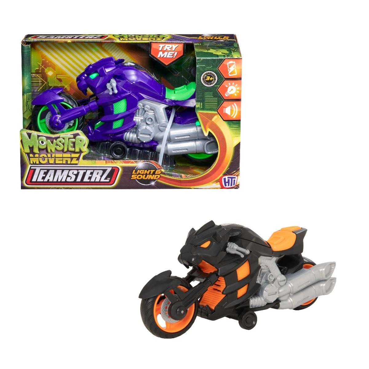 Teamsterz Monster Moverz Nightpanther - Motorbike Purple