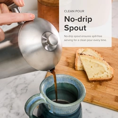 Double-Walled Stainless Steel French Press - 23 oz Insulated