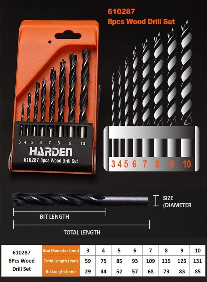 Drill Bit Set - Carbon Steel 8Pcs