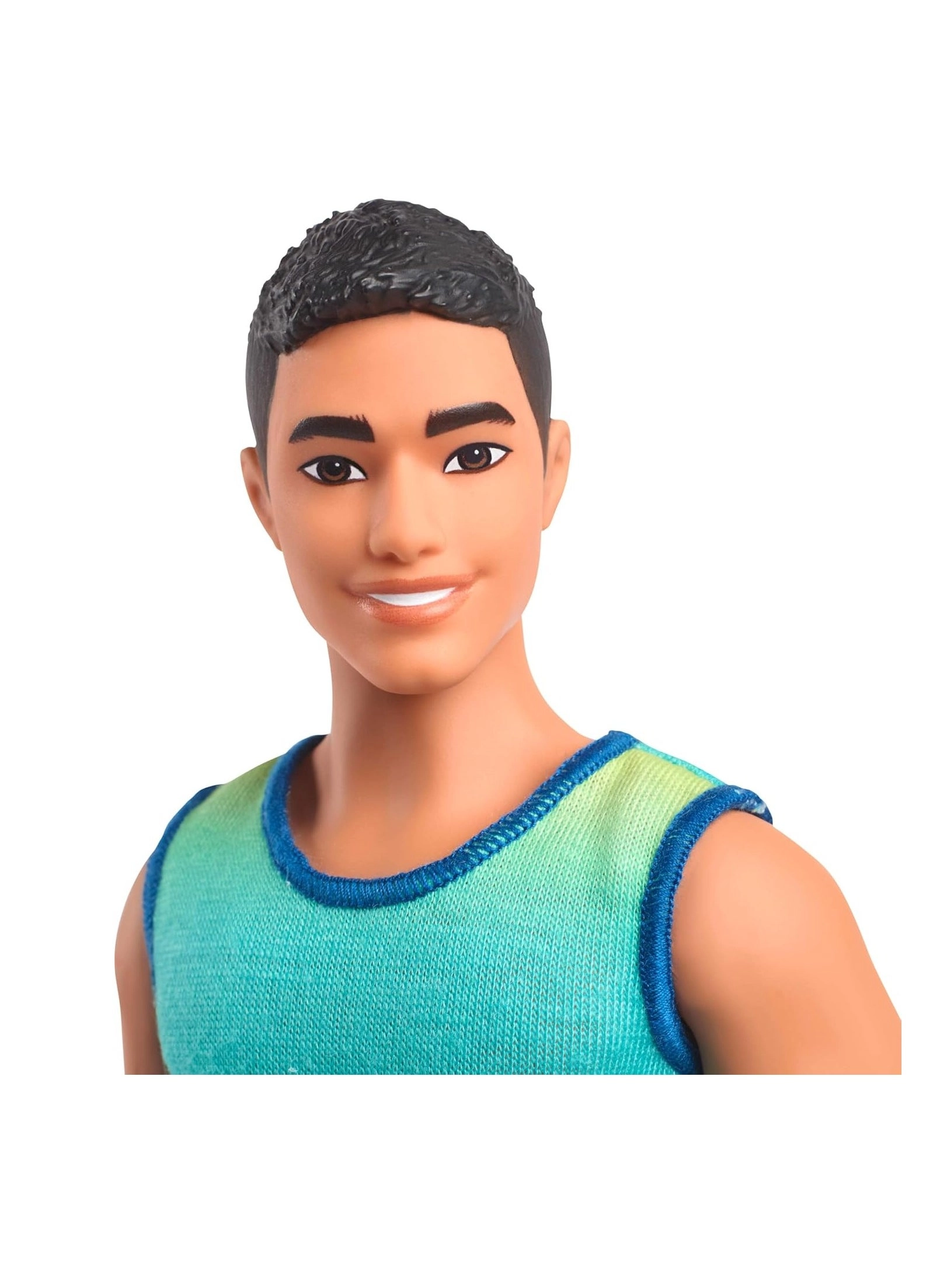 Fashionistas Ken Doll #236 - Black Hair Blue and Green Ombre Tank