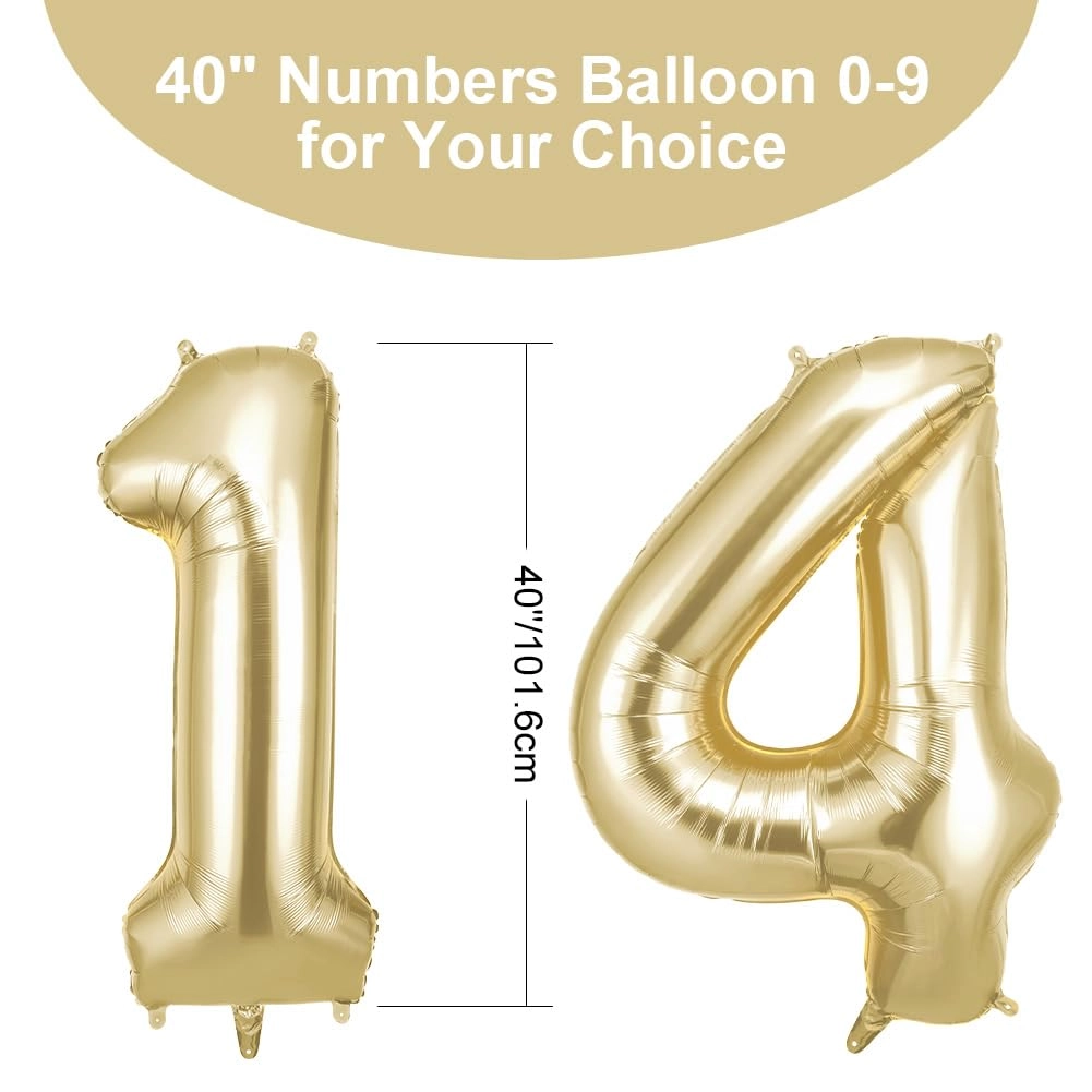 Number 14 Balloon - 2pcs Birthday