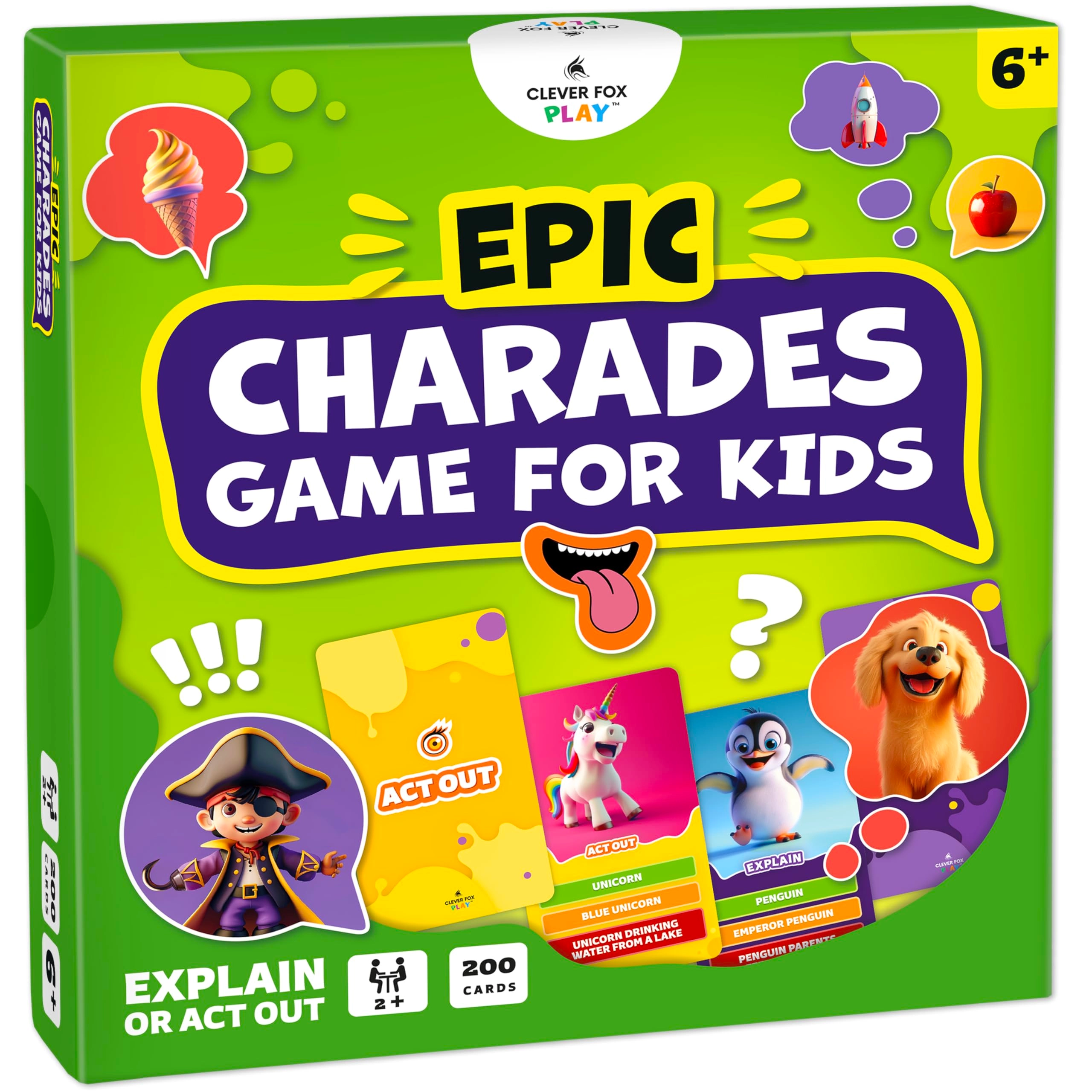 Clever Fox Play Epic Charades - English 6 years and up