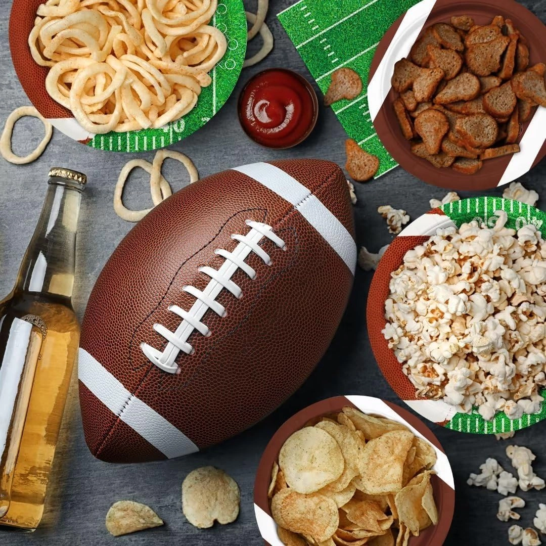 Football Party Supplies Kit - Serve 24 Birthday