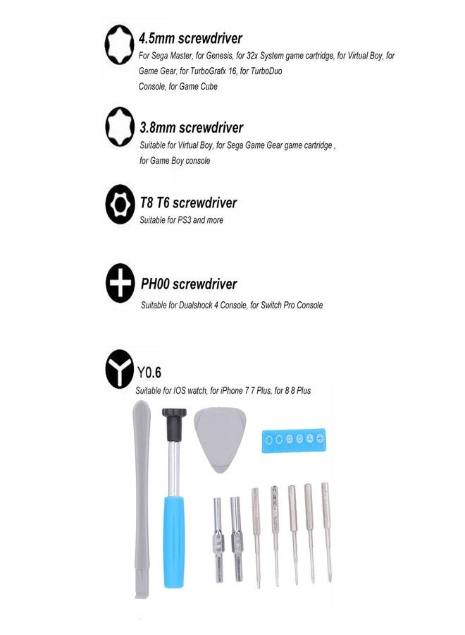Screwdriver Set - 3.8mm 4.5mm Security Bit T8 T6