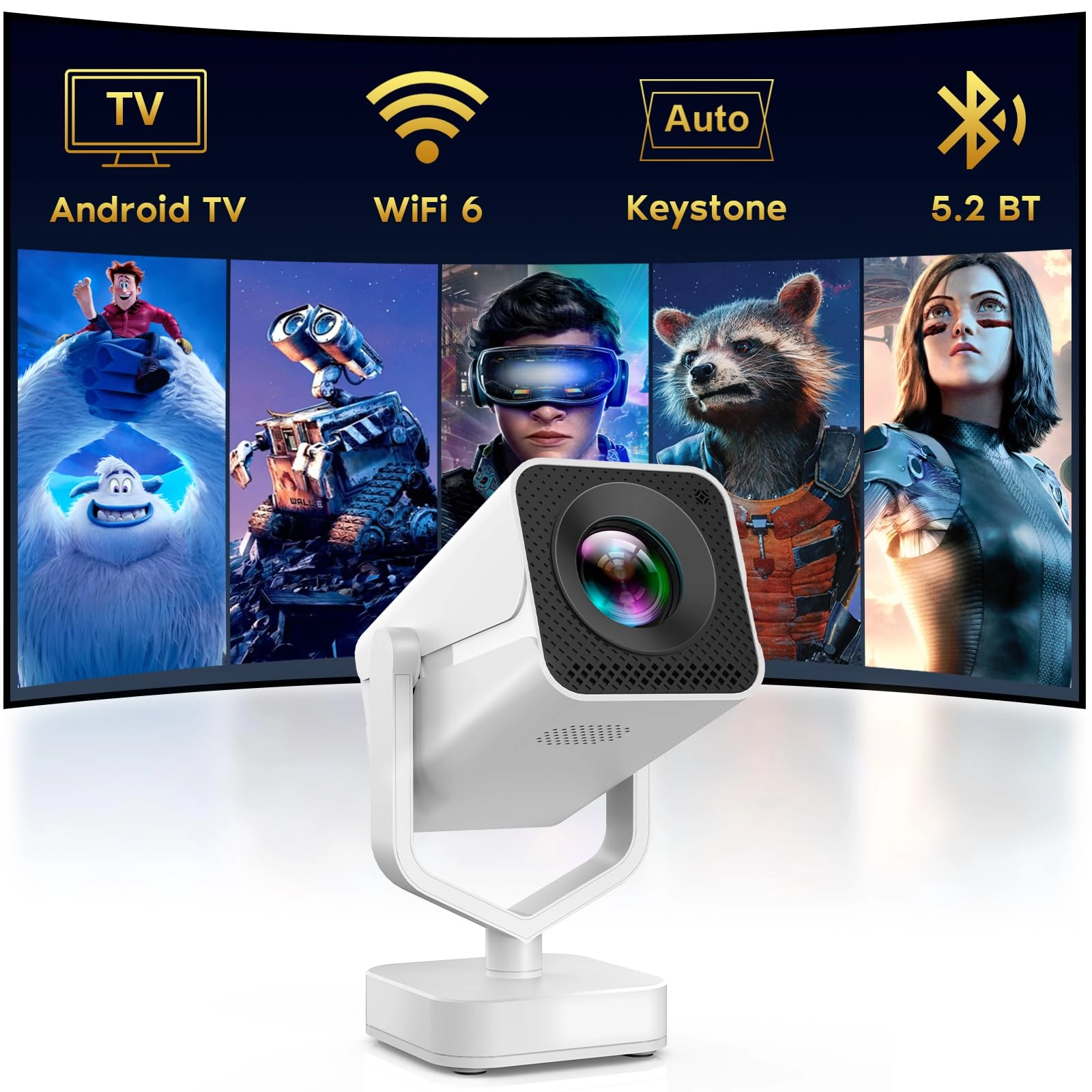 AKATUO Smart Mini Projector - 1920 x 1080