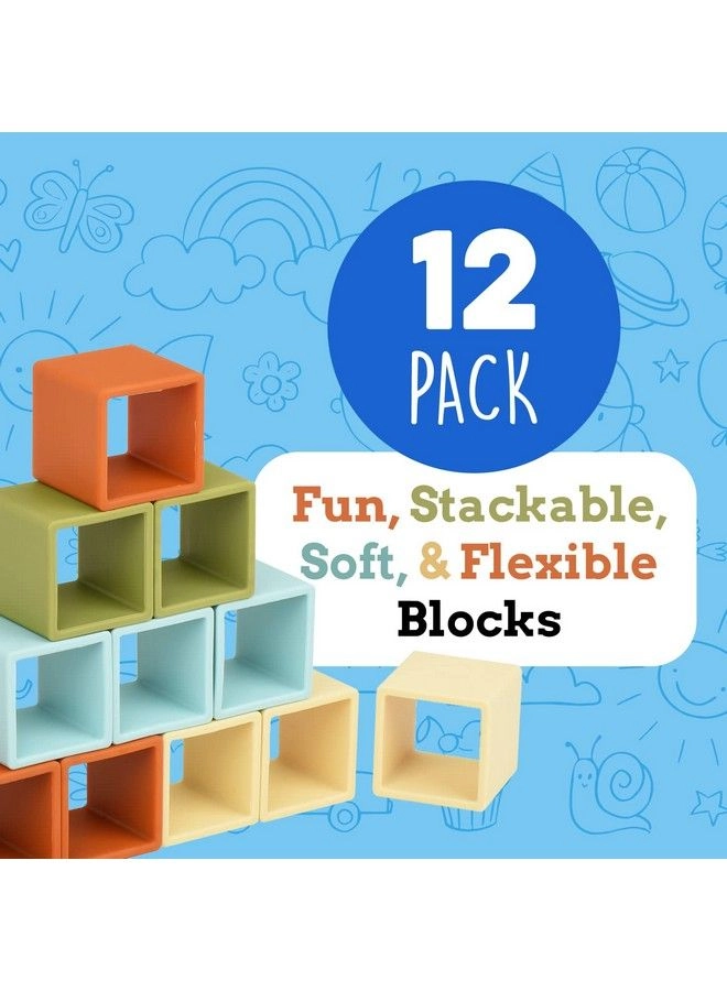 Silicone Building Blocks - 12pcs Multicolor
