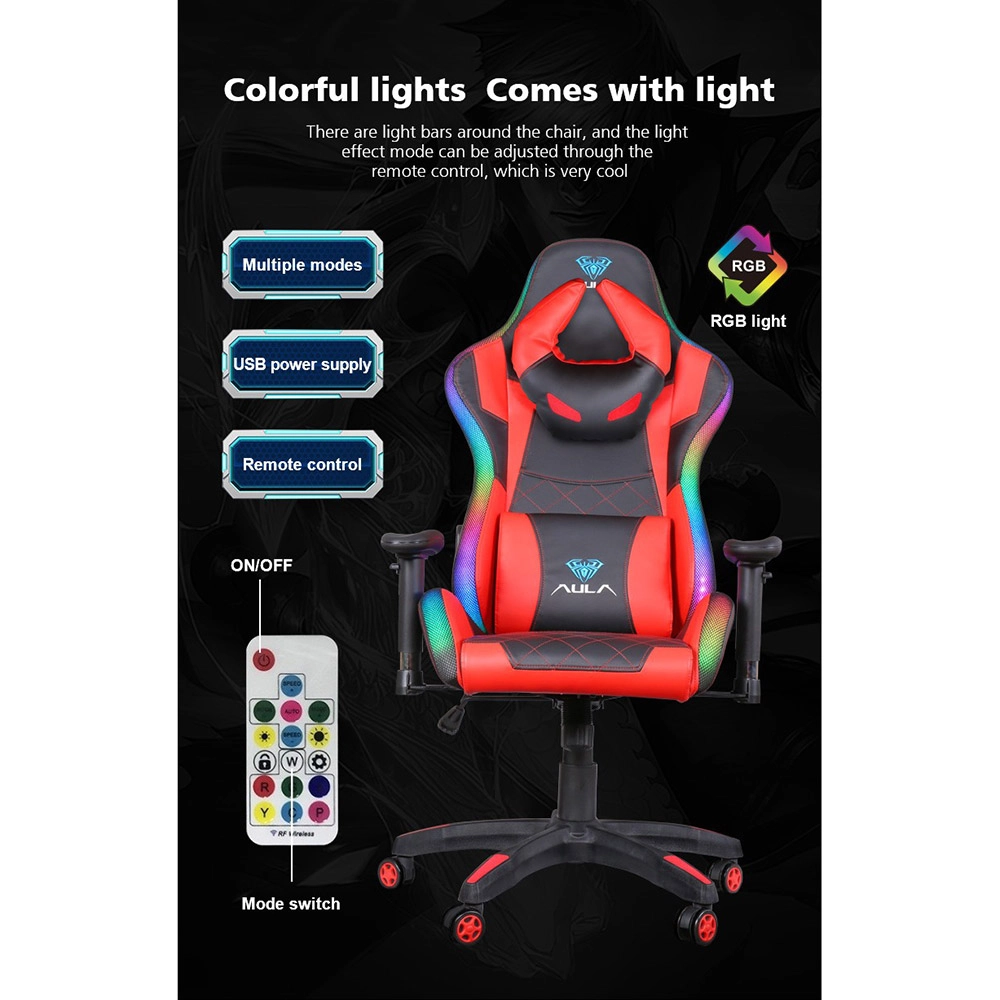 F8041 - Gaming Chair RGB LED Light Red