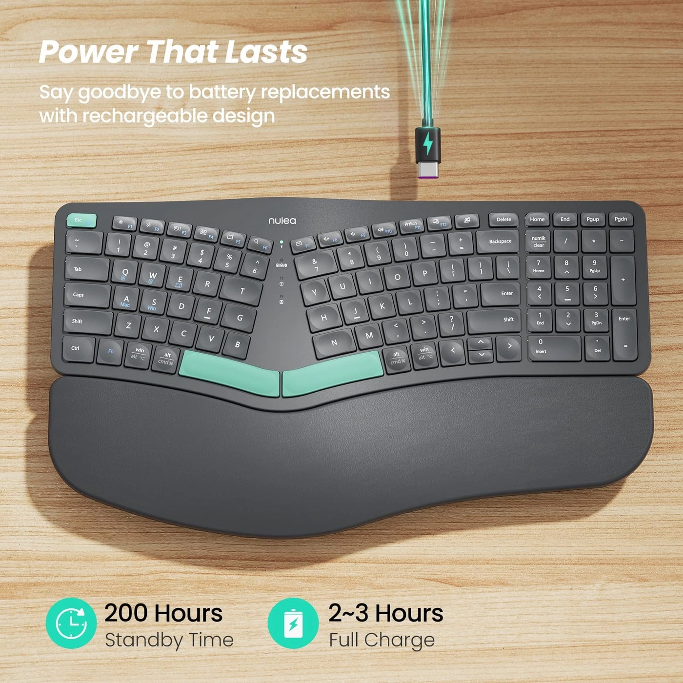 Wireless Ergonomic Keyboard - Wireless