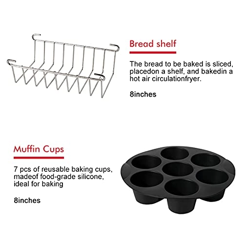 Air Fryer Kit - Metal+carbon steel+stainless steel 7 Pcs