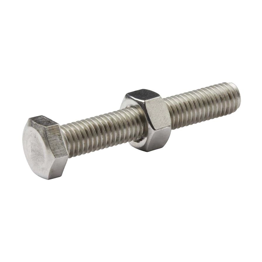 Hex Stainless Steel Bolt & Nut - 50mm M8