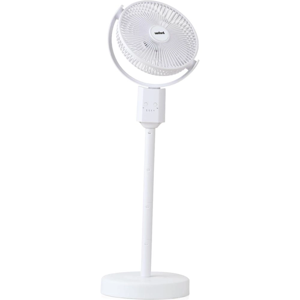 Sanford Rechargeable Stand Fan - White 25 cm