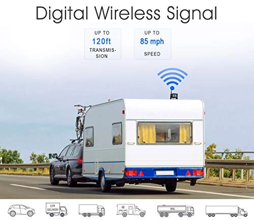 Digital Wireless 2 Backup Camera System - Night vision Wireless + 7’’ DVR Split Monitor - 7 Inches Touch Button