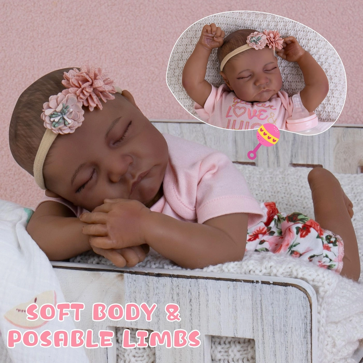 Reborn Baby Doll - 18 Inches Silicone Ages 3+