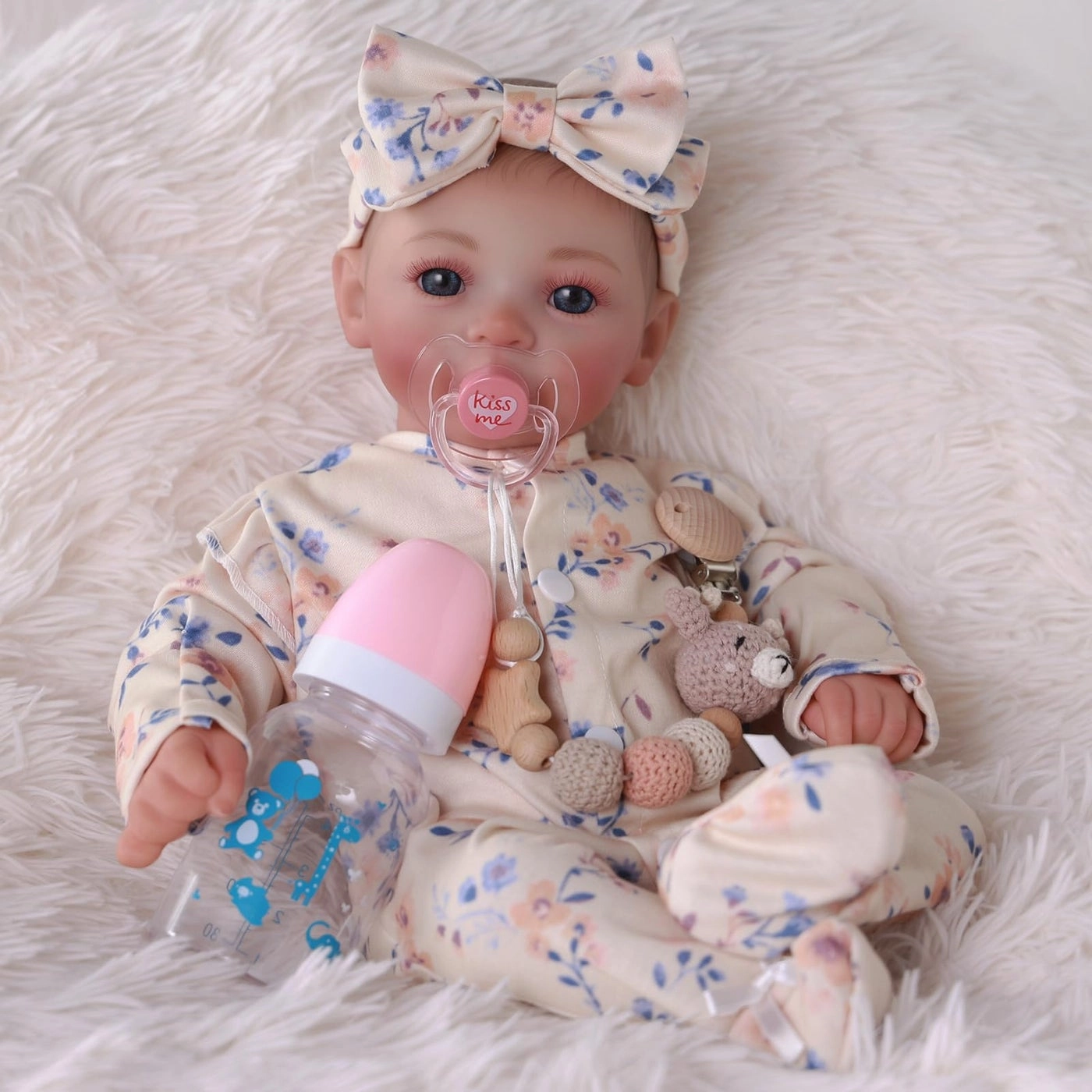 Reborn Baby Doll - 17-Inch Soft Cloth Body Sleeping Ages 3+