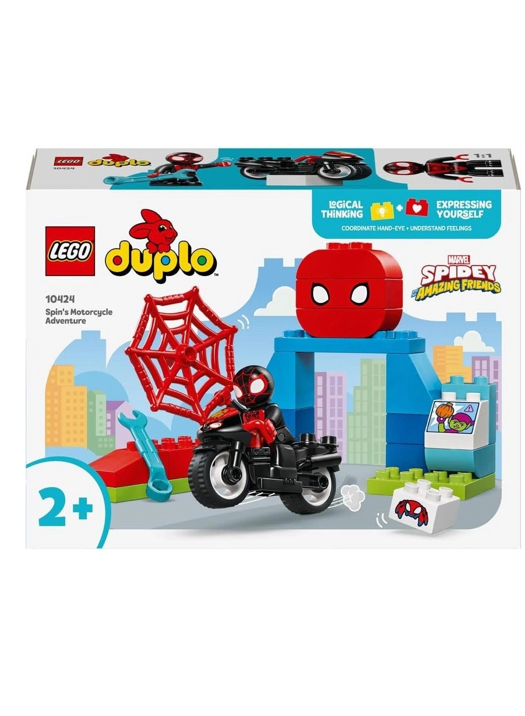 LEGO DUPLO Spins Motorcycle Adventure (10424) - Spider-Man