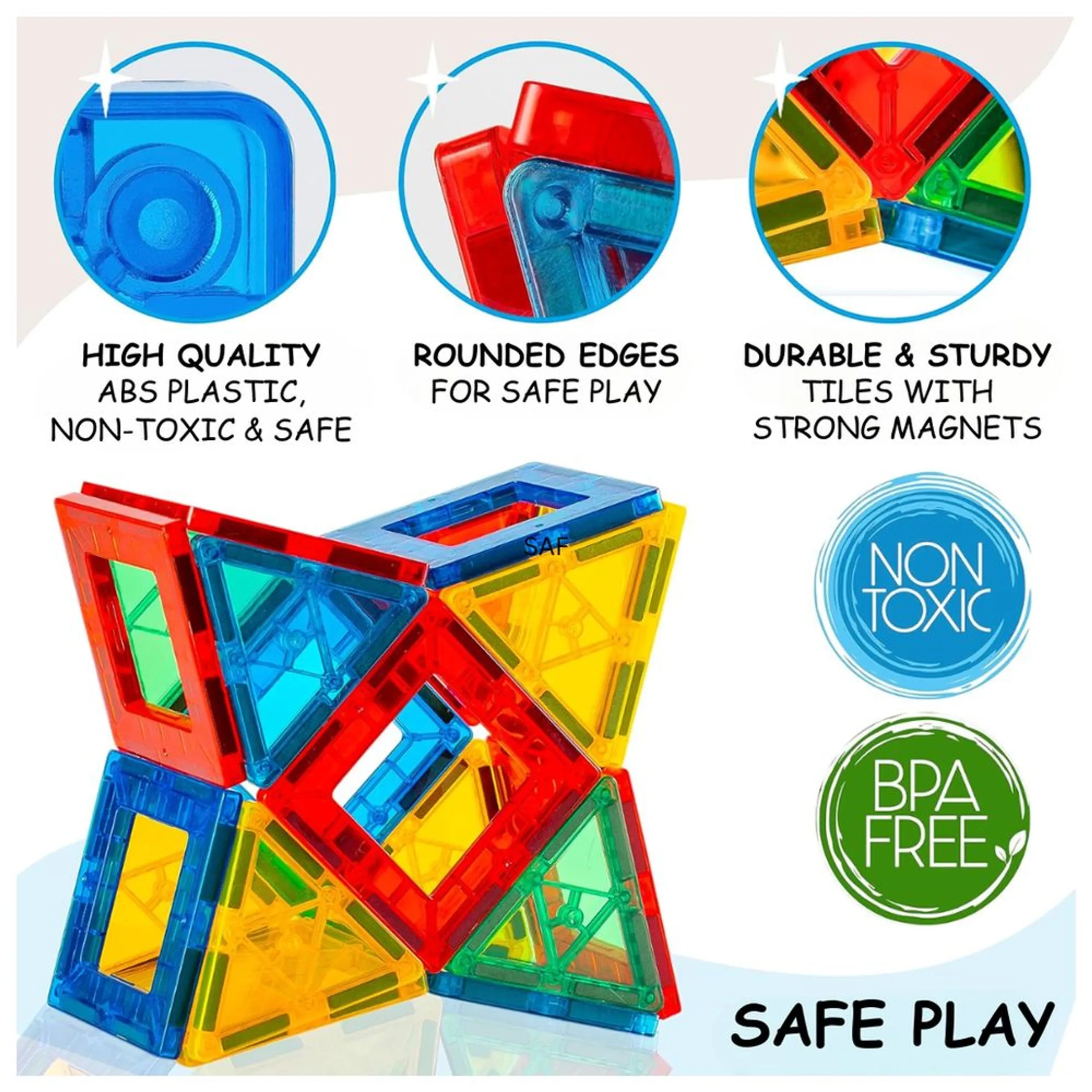 Magnetic Tiles - 122 pcs